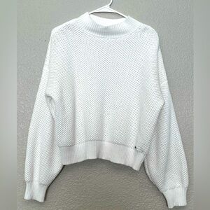Hollister Mock Neck Crop Knit Sweater